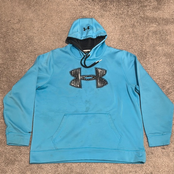 Under Armour Other - Under Armour Mens Long Sleeve Pullover Hoodie Blue Size XL
